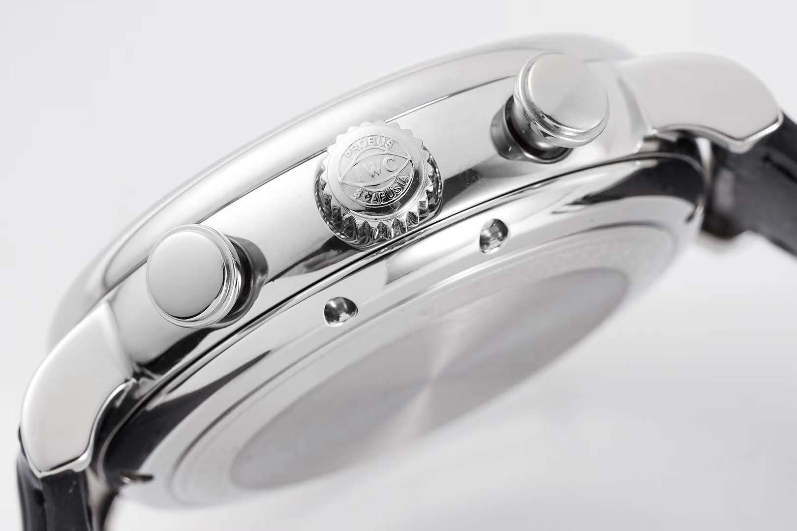 Portofino Chronograph IW391029 Edition “150 Years” Black Dial in Steel